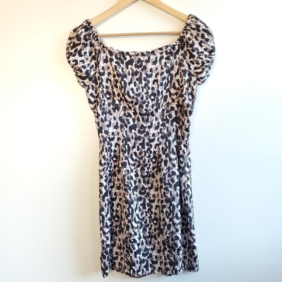 New Red Carter Nora Black Cheetah Print Mini Dress NWT Size XS - Picture 8 of 10